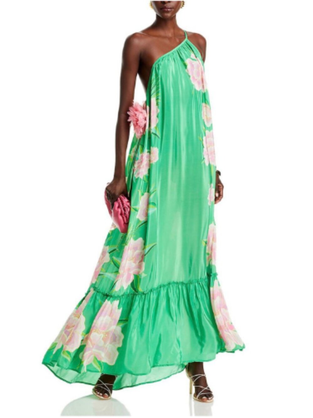 Farm Rio Floral Vibing Maxi Dress Green Women's Size XL
